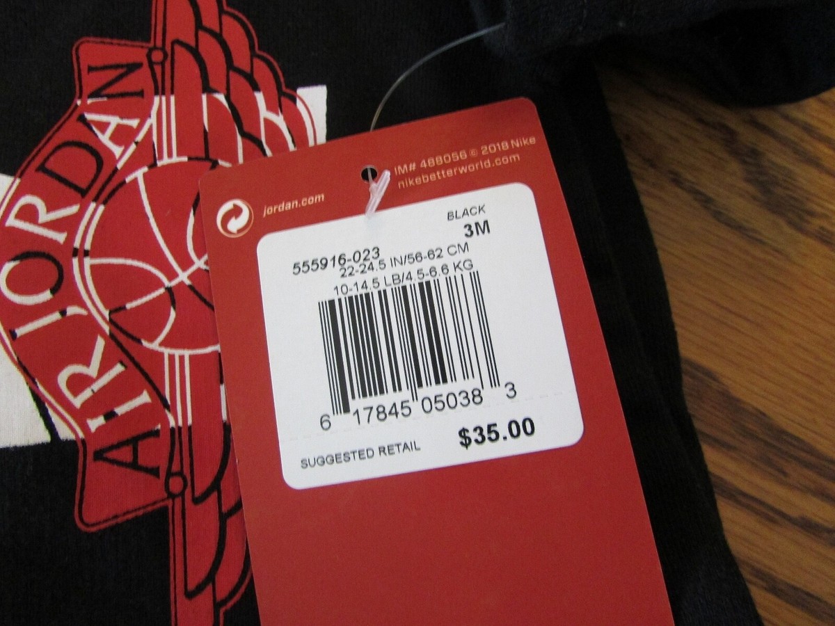 ジョーダン　カバーオール　3M Nike Air Jordan Baby BoyCoverall ~ Black, Red & White