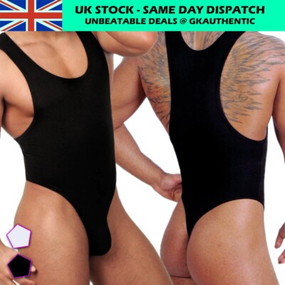 Doreanse Men's Bodysuit Athletic Thong Styled Soft Cotton 5003