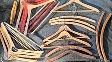 Lot 18 Vintage Wooden Clothes Hangers Batts Parker Bros. Emporia Kansas