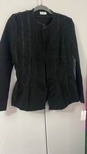 Dries Van Noten Uk10 Eu 38 Long Sleeves Black Coat 100% Cotton