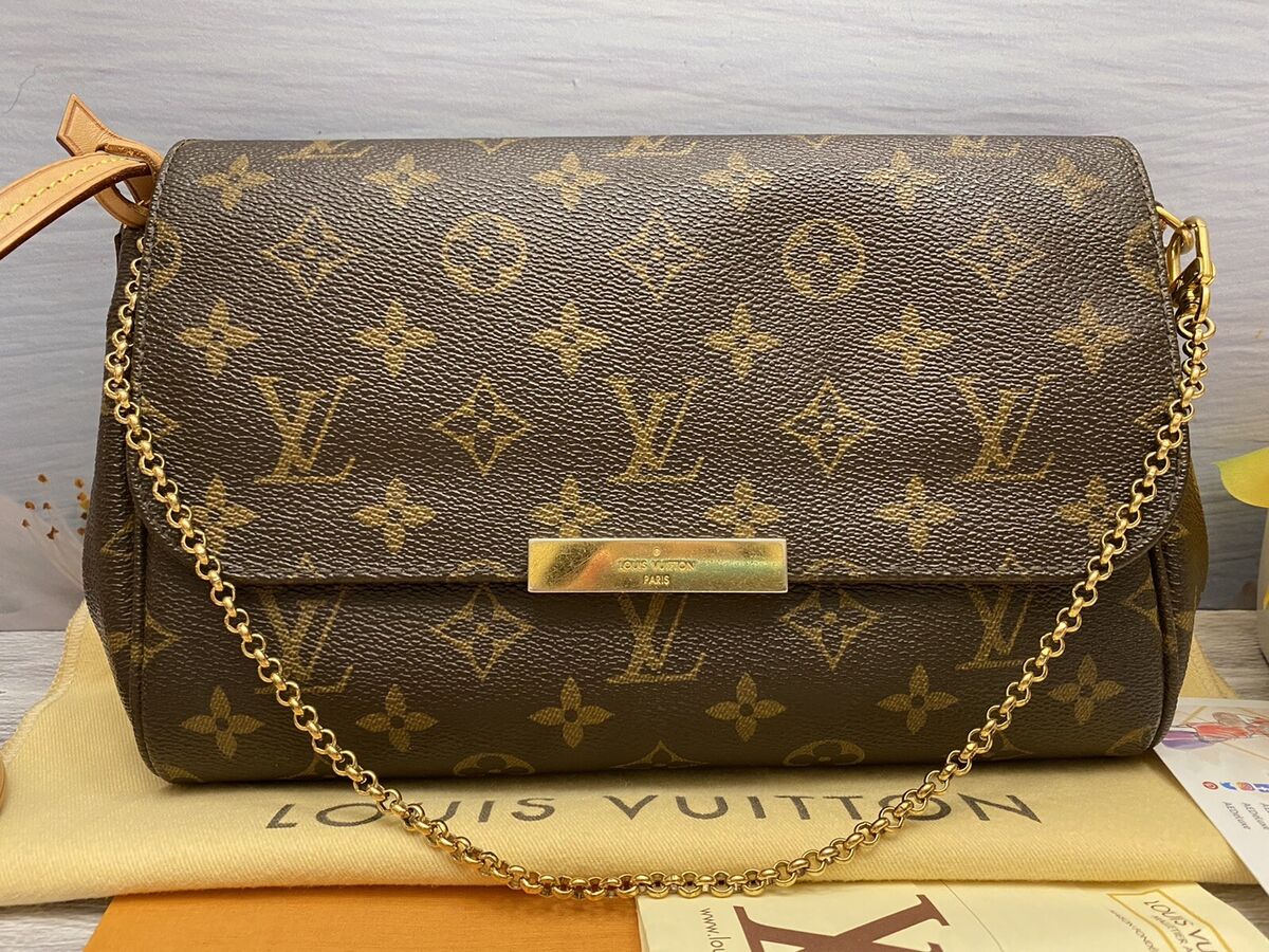 Louis Vuitton Favorite MM Monogram Chain Clutch Crossbody (DU4123) - Reetzy