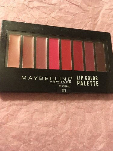 MAYBELLINE LIP GLOSS PALETTE 8 LIP COLORS NEW SEALED ALMOST GONE LOOK 01