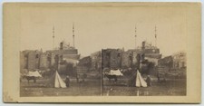 Stéréo 1860-70 Egypte. Le Caire Mosquée Mohammed Ali. Tente. Par Hammerschmidt ?