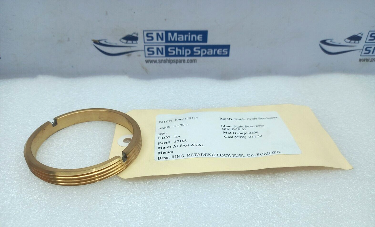 Alfa-Laval 37168 Retaining Fuel Lock Ring Oil Purifier 3PCs In Lot