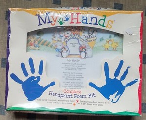 My Hands Complete Handprint Poem Kit Noah's Ark Non-toxic w/Wood Frame