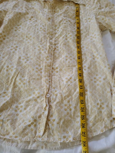 Fossil Women Floral Yellow Long Sleeve Button-Down Shirt M 100 % Cotton - Picture 3 of 12