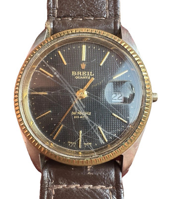 Breil Uhr 32768 Hz SWISS MADE Vintage WATCH 70 80 Uhr montre uhr