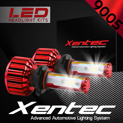 Pair XENTEC LED Headlight Conversion Kit 9005 HB3 H10 200W 6500K 20000LM Bulb