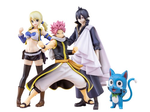 FAIRY TAIL x Bfull Figur Natsu, Lucy, Zeref + Happy limitierte Menge von JP - Bild 1 von 11