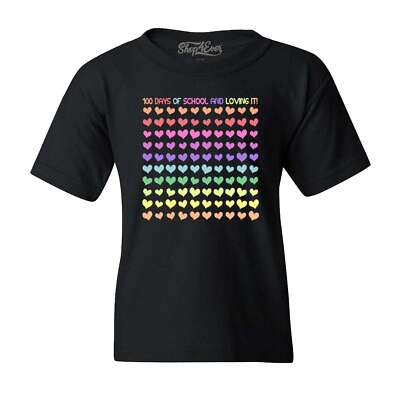 100 Days of School Youth's T-Shirt 100Hearts Shirts