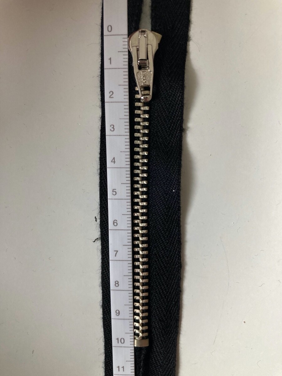 LAMPO ZIPPER BLACK 10cm x 100 pics MADE IN ITALY NIKEL QTA