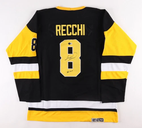Mark Recchi Signed Pittsburgh Penguins Jersey / Beckett COA NHL Career 1988–2011