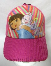 Dora the Explorer Toddler OSFM "Dora  Boots Glitter" Baseball Cap Hat E1 683