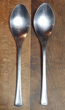 2 ältere AMC Elypsis Löffel 20 cm Menülöffel Tafel Edelstahl rostfrei Vintage 