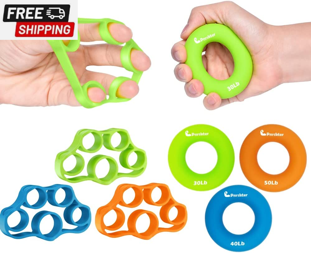 Hand Grip Strengthener, Finger Exerciser, Grip Strength Trainer (6 Pcs),New Mate
