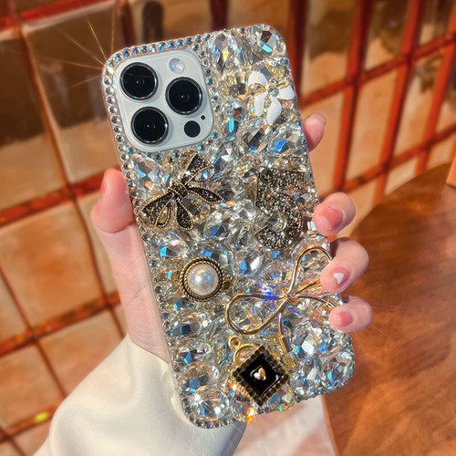 Pour iPhone 16 Plus Coque Paillettes Luxe Diamant Strass 3D pour Femme Fille - Photo 43 sur 50