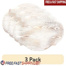 (3 pack) Cousin DIY Rustic Wood Large Scrolled Edg