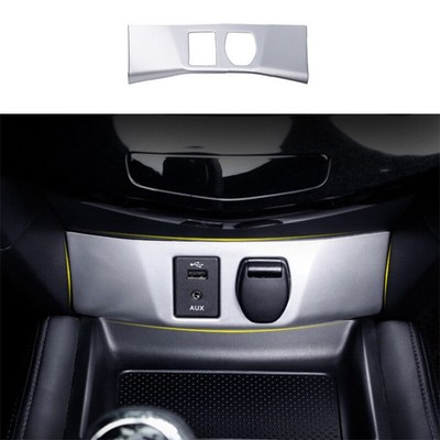 For Nissan X-TRAIL Rogue 17-20 Matte Silver Console Cigarette Lighter Panel Trim