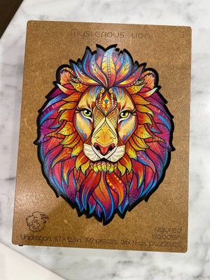 Unidragon Wooden Puzzles - Mysterious Lion 192 Pieces - Complete Set
