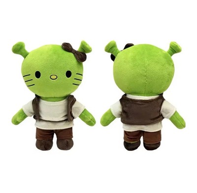 9.8''  Kitty Artist Plush   Kawaii Green Shrek-Style Cute Soft Doll
