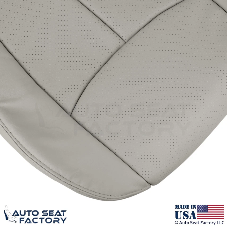 2011-2013 Fits Infiniti M37 M56 Genuine Leather Driver Bottom Seat Cover Stone - Image 3 of 4