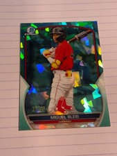 Miguel Bleis 2023 Bowman Chrome Sapphire Prospects Aqua /99 #BCP223 Red Sox