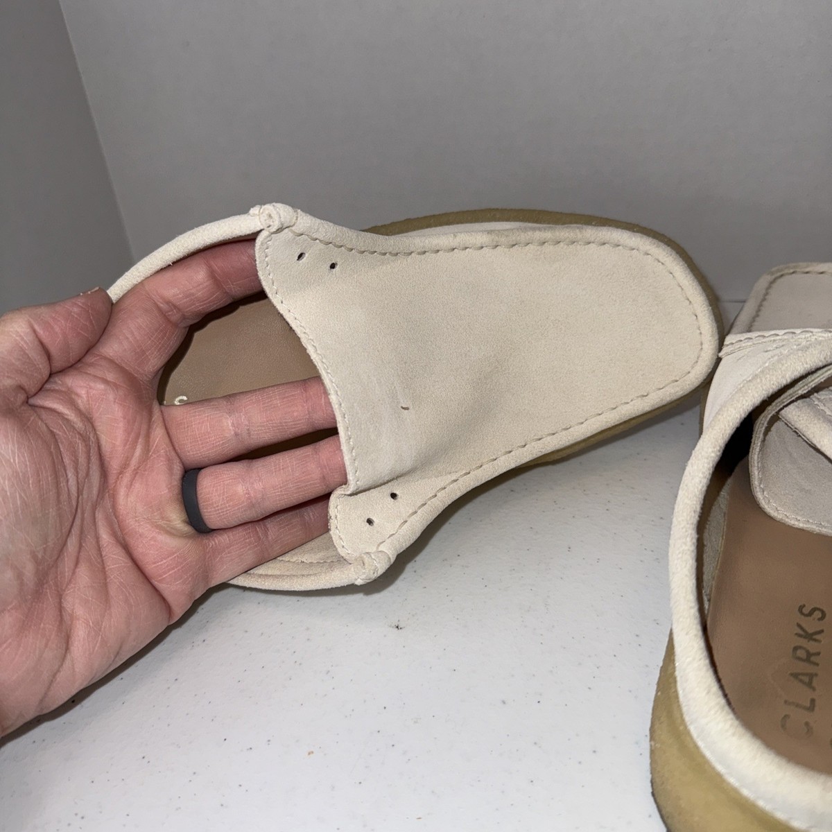 Clarks Wallabee Cup LO 26169187 Mens Beige Loafers & Slip  display picture 1