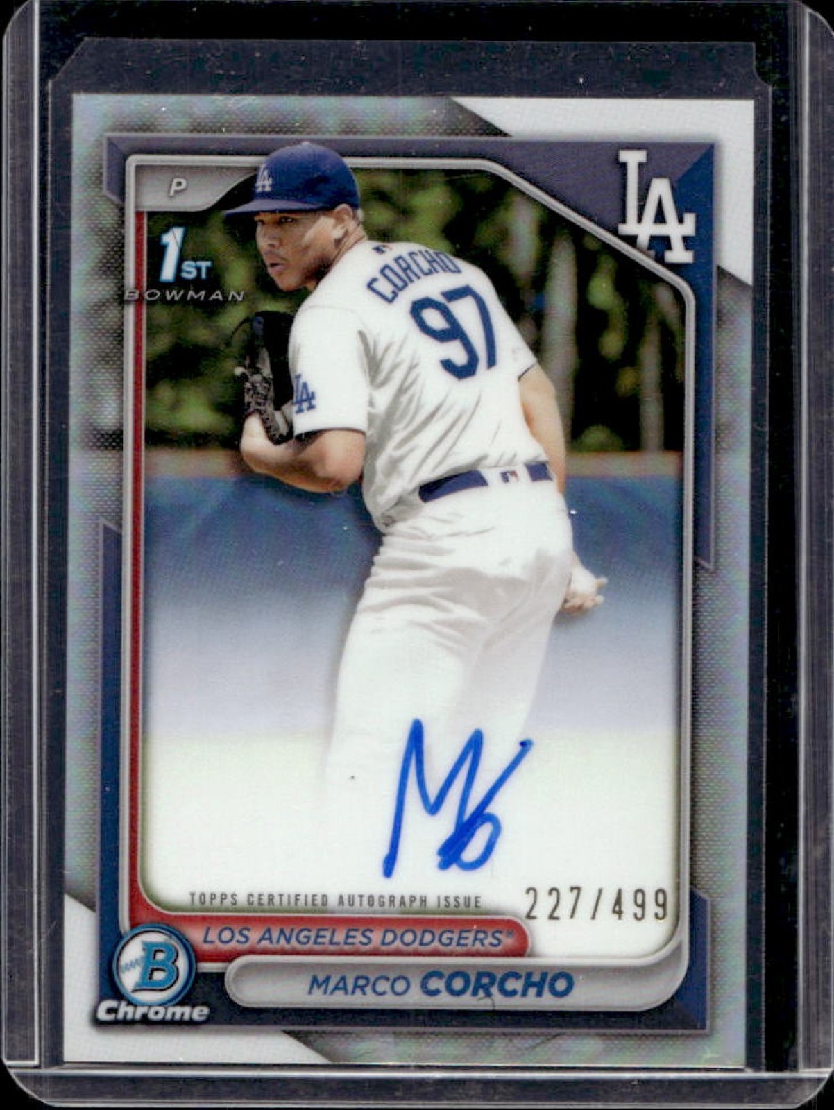 2024 Bowman Chrome Marco Corcho Auto Refractor 1st #227/499 Dodgers