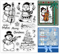 Weihnachten Schneemann Klare Stempel Frohe Weihnachten WöRter Silikonstempel Win