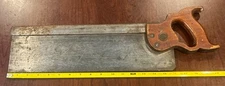 Vintage Henry Disston & Sons 16" Tapered Back Hand Saw 20 1/2" OA Length