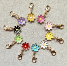 1 Cute Daisy Charm Pendant Keychain Zipper Purse Phone Necklace Key Backpack USA