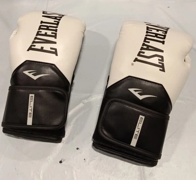 Everlast 12oz White/Black 2 Elite Boxing Gloves,Faux Leather
