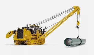 FIRST GEAR, Bull KOMATSU D155CX-8 mit Pipelayer K170, 1/50, FIGE50-3494