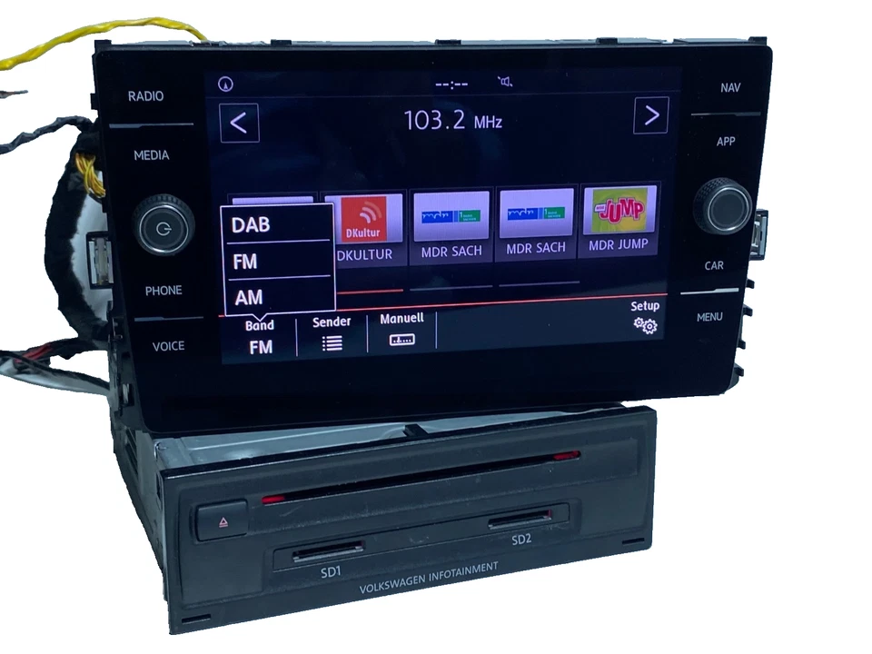 NAVIGATION VW GOLF 7 PASSAT TIGUAN DISCOVER MEDIA MIB2 DAB CARPLAY BILDSCHIRM - Bild 3 von 4