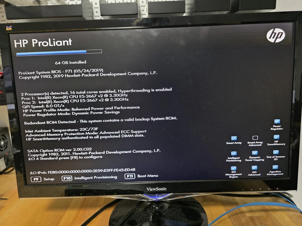 HP ProLiant DL360 Gen8 Server 10sff 2x Xeon 2667v2 3.3GHz 64GB Ram No HDD/OS - Image 2 of 4