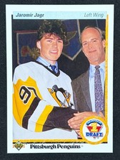 Jaromir Jagr Rookie Card - 1991 UD #1 Draft Pick - Pittsburgh Hockey, NHL Cards. rookie card picture