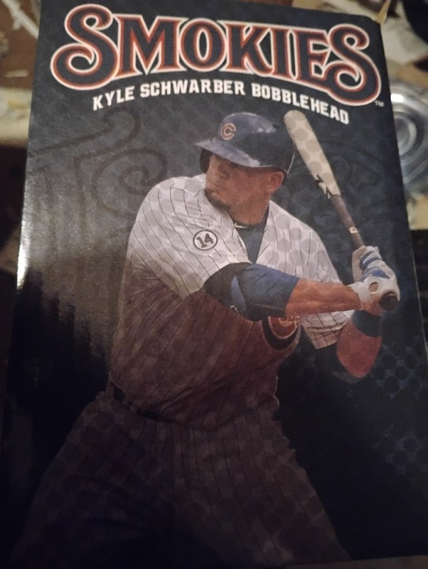 Smokies Kyle Schwarber Baseball Bobblehead Hand-Painted Resin Figure w/ Box