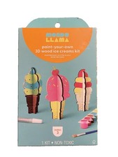 Mondo Llama Paint-Your-Own 3D Ice Cream Kit, Non-Toxic, Makes 3