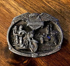 Harley-Davidson "World's No.1" Standard Belt Buckle Motorcycle Scene" 1989