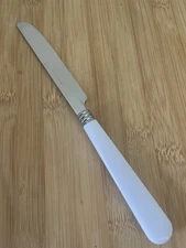 Gibson? Stainless White Plastic Serrated DINNER KNIFE 8 3/8" NEW