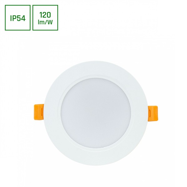 Led Panel Einbauleuchte 8W Rund 1000Lm Badezimmerleuchte IP54 Warmweiß 3000K-image