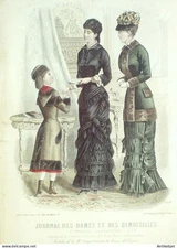 J.Dames & Demoiselles 1875 Fashion Engraving # 1755 (Old Fashion Plate)