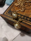 Vintage Estate Monet Gold Tone Round Faux Pearl Clip On Earrings 3/4” — photo 8