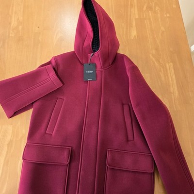 New Bugatchi Double-Faced Field Jacket Hooded Scuba Fabric Small MSRP $675 NWT