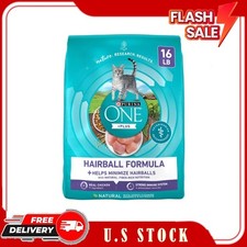 Purina ONE Plus, Hairball Formula Dry Cat Food, Chicken, 16 lb Bag