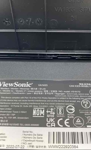 ViewSonic VA1655 16" Full HD LED Backlit Display Monitor With A Built-In Stand - 第 7/10 張圖片