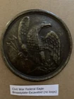 EXCAVATED CIVIL WAR FEDERAL EAGLE BREASTPLATE #1, NO LOOPS