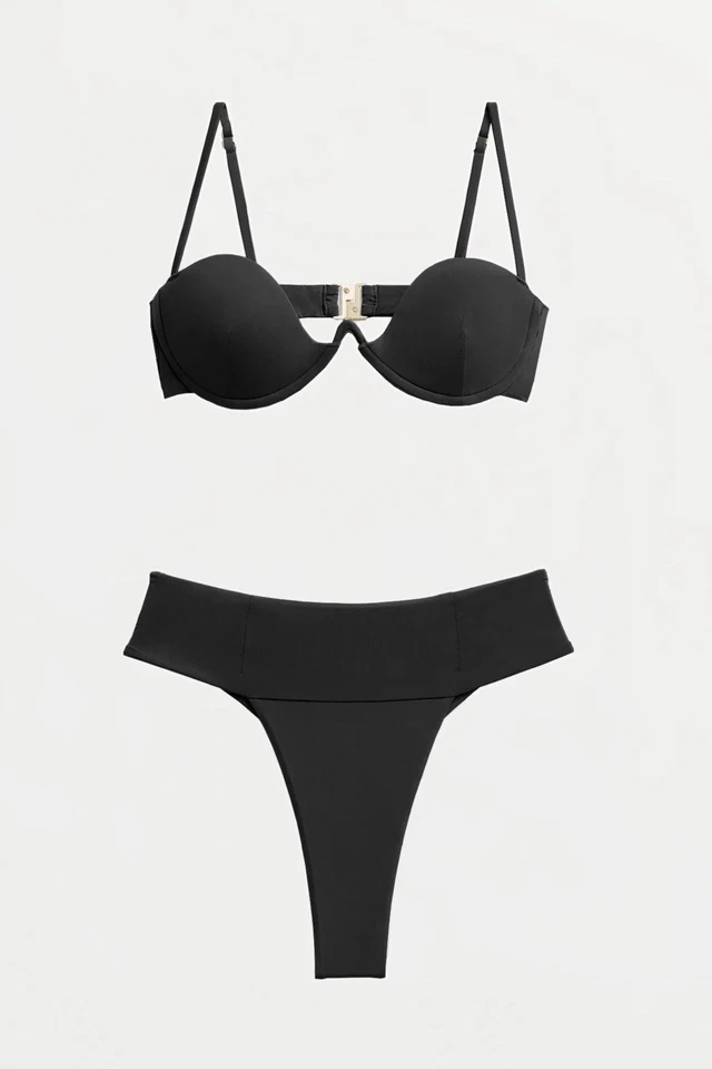 Riot Swim lan Bottom Black L -NEU mit Etikett- Cheeky Bikini Hose, NP 98,95€ USA - Bild 3 von 4