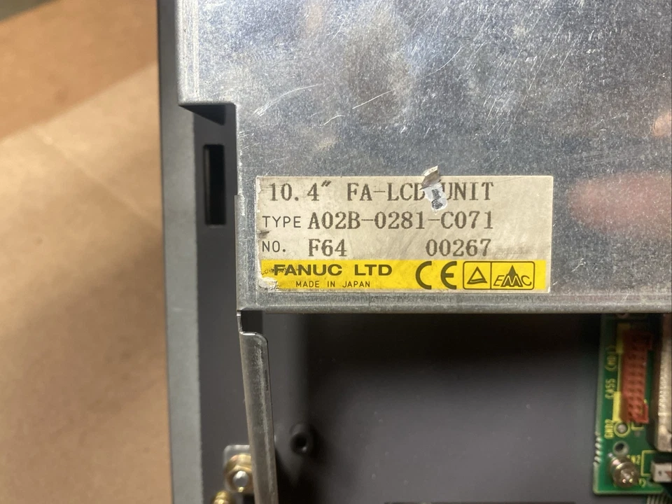 FANUC 10.4” FA-LCD Unit Operator Interface Screen A02B-0281-C071 A20B-8100-0820 - Image 2 of 4
