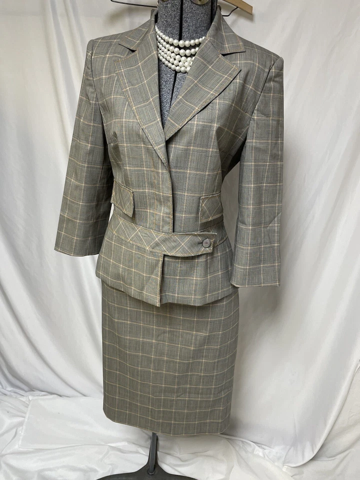 NEW LES COPAINS Skirt Suit Pant Size 8 Fabric Made By Loro Paina In Italy $565 - Image 3 of 4